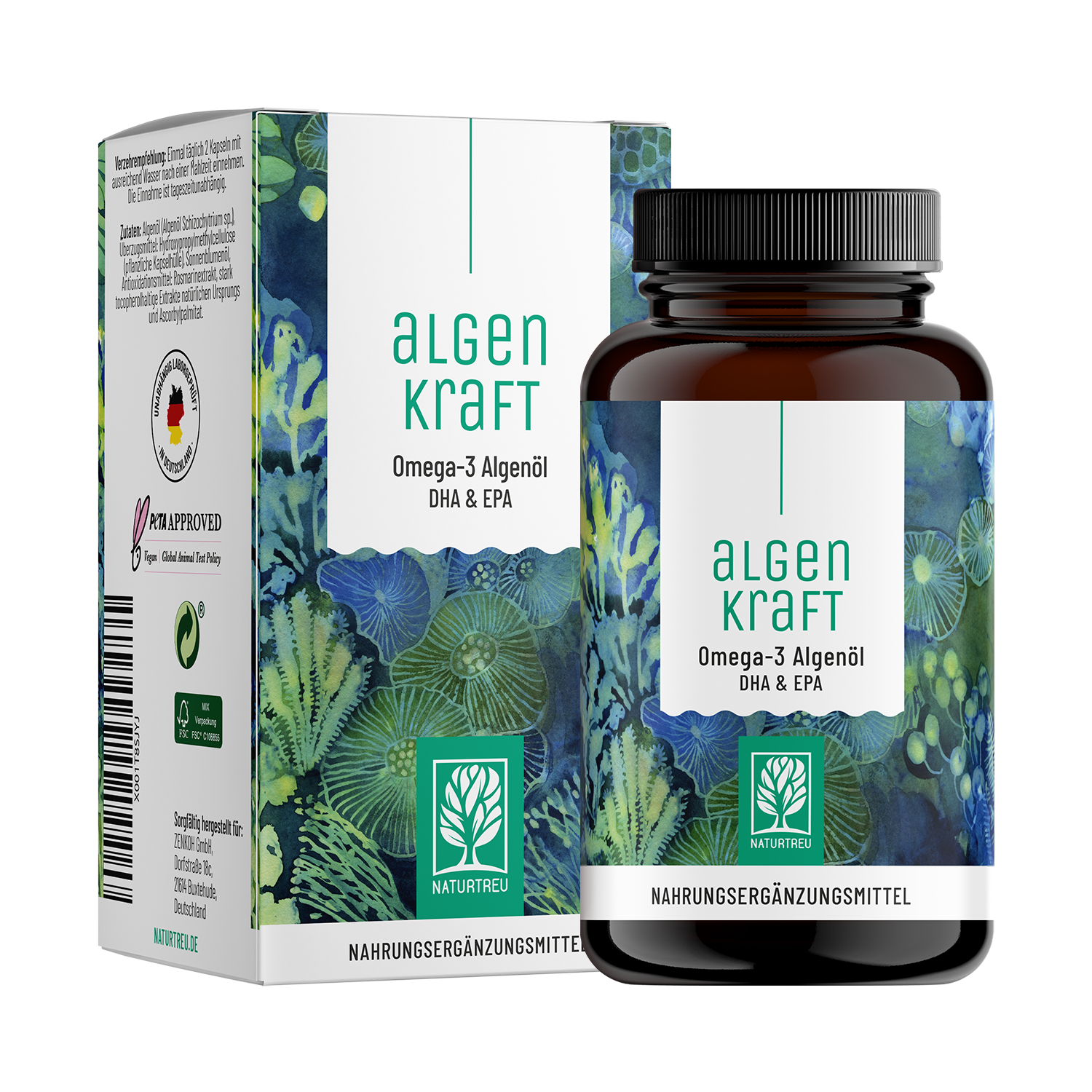 Omega3 Algenöl Kapseln von Naturtreu