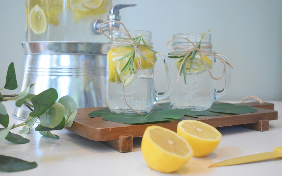 Zuckerfreie vegane Zitronenlimonade für den Sommer